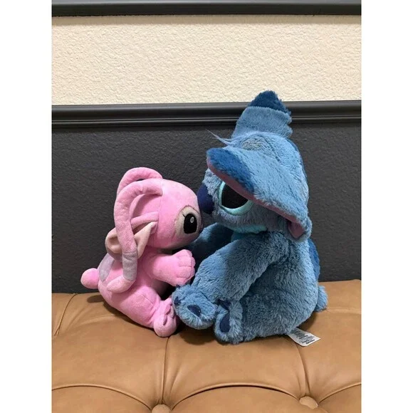 Disney Store Stitch and Angel Plush Set Lilo & Stitch Stuffed Animal Pair 10" - Picture 8 of 16